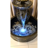 S81 Feng Shui 100cm Round /3x3 Water Pond Fountain Kolam Air Sandstone Garden Water Feature Balinese