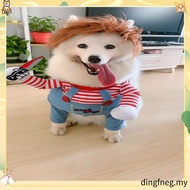 Chucky Dog Costume Halloween Cosplay Costume Fun Dog Cat Clothes Teddy Puppy Photography Props Festi