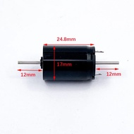17mm*25mm Micro 12mm Dual Shaft Coreless Motor DC 12V 12000RPM High Speed Engine DIY Toy Model HO Sl