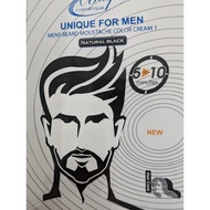 UNIQUE For Men Moustache Beard Sideburn natural black Hair Dye 30 ml
