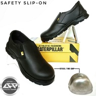 Genshop Safety Slop Shoes - Slip On Safety Shoes - Premium Safety Shoes - Black, 38