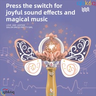 QBK6Q Fairy Wand, With Music Changing Device Magic Wand Toy, Cartoon Light Stick Snowflake Light Fla