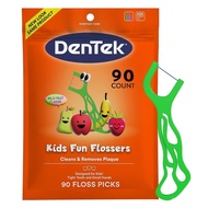 DenTekFun Dental Floss Stick-Children's Dental Floss Stick, Game Fruit Flavor, 90 Sticks Pack Z3QD