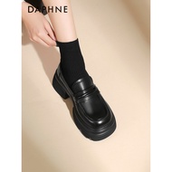 Daphne Thick-Soled Leather Loafers - British Style Autumn Shoes