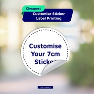Customise Sticker Label Printing - 7cm