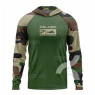 Peagic เสื้อตกปลาCamouflage Hoodieเสื้อยืดป้องกันแสงแดดตกปลาเสื้อผ้าBreathable Anti-UVชุดตกปลา