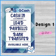 ✨ ◲ GCash Sign | Laminated Signage | Cash in Cash out