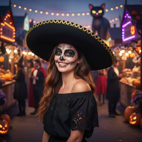 Beach Hats Ethnic Style Sombrero Hat Rolled up Brim Breathable Mexico Hat Cosplay Adult Mexican Caps