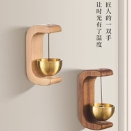 Door bell, stylish wooden bronze wind chimes