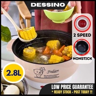 DESSINO Multifunctional Non-Stick Electric 2.8L Cooker Non-Stick Electric Cooker Cooking Steamboat P