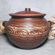 陶器大砂鍋5000毫升手工紅粘土烹飪鍋