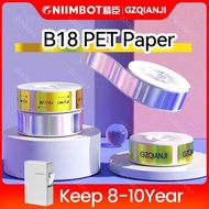 Niimbot Thermal PET Paper for B18 Printer Maker Color White Transparent Cabel Label Pet Papers Rolls