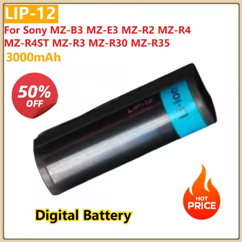 Walkman Battery 3000mAh LIP-12 LIP-12H for Sony MZ-B3 MZ-E3 MZ-R2 MZ-R4 MZ-R4ST MZ-R3 MZ-R30 MZ-R35 