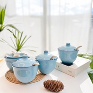 Seasoning Container Ceramic Jar Pack Of 4 225 Ml. With Scoop And Lid Chili With Fish Sauce