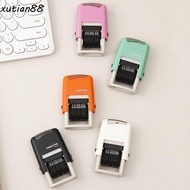XUTIAN88WL Self-Inking Stamps, Automatic Ink Return Handle Account Date Stamps, Solid Color Adjustab