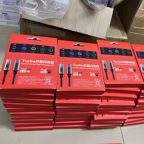 I2C Turbo TU1 TU2 1.2/1.8 Meters 65W 120W High Power Universal Flash Fast Charging Cable for IOS And