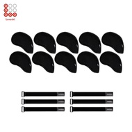 [Lovoski] 3 Pieces Golf Iron Head Cover Shielded Golf Club Iron Cover Protects Against Scratches for