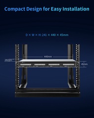 TERRAMASTER D4-320U Hard Drive Enclosure - 4Bay 1U Ultra-Short Rack Mount USB 3.2 Gen2 10Gbps Type-C