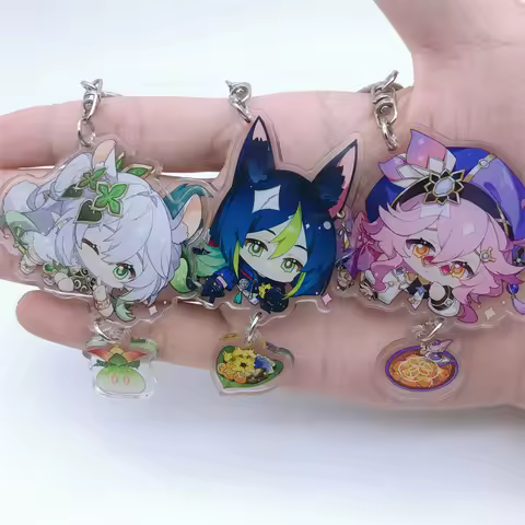 Game Impact Dori Dainsleif Kaedehara Kazuha Tighnari Xiao Keychain Badge Accessories Anime Key Chain