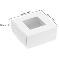 PATIKIL Kotak Sabun Kertas 2.6"x2.6"x1.2" dengan Tingkap, 20 Pek Kotak Sabun Buatan Sendiri Berbentu