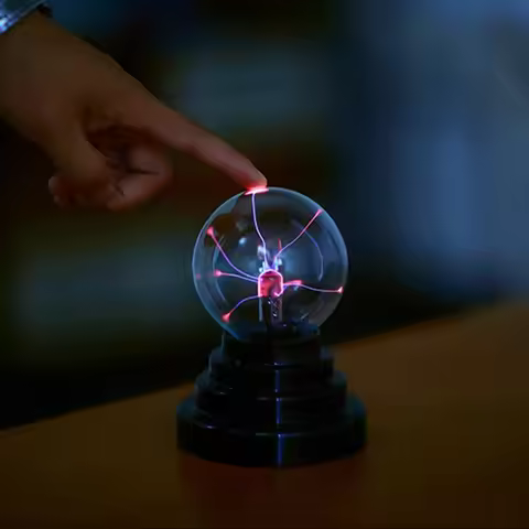 3 Inch Magic Plasma Ball Lamp LED Atmosphere Night Light Touch control Glass Plasma Light Bedroom De
