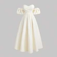 Plus Size Black Strapless Long Dress With Flare Cloud Sleeves, Ball Gown,Birthday Dresses For Women,