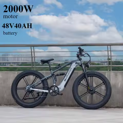 Nathaniel SYR09 Electric bicycle 2000W Dual Motor 48V 40Ah lithium battery 26 inch Fat Tire One-piec