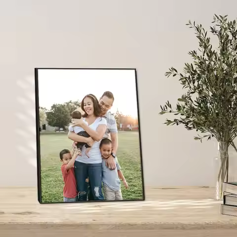 8x10 Picture Frame Set of 6 Black Front Loading Photo Frames for Wall Mounting or Tabletop Display