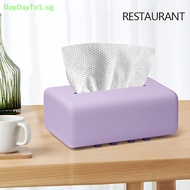 DAYDAYTO Creative Silicone Tissue Holder Box With Suction Cup Napkins Rectangle Tissue Dispenser For Paper Towels Wet Wipes For Home Car SG