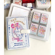 album gambar 4r photo album [Cat House] A5 Leather Binder Card Book a5 Handbook Photocard Card Book 