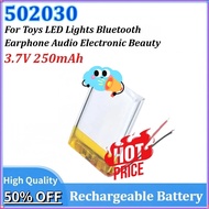 For Toys LED Lights Bluetooth Earphone Audio Electronic Beauty Device Battery 3.7V 250mAh 502030 Rec