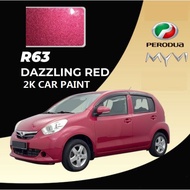 R63 PERODUA MYVI DAZZLING RED 2K CAR PAINT/ CAT KERETA/ CAT BANCUH