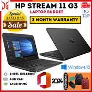 HP Stream 11 Pro G3 Laptop – 4GB RAM 64GB Storage 1 Year Warranty Compact & Affordable