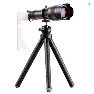 Metal 60X HD Phone Telephoto Zoom Lens Kit Monocular Telescope with Mini Extendable Tripod Eye Cup Metal Clip Portable Lens Bag Universal for Most Smartphones for Travel Hunting Hi