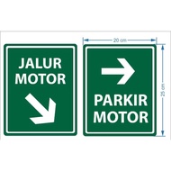 Reversible motorbike and motorbike parking lane signs, 20x25cm, 3mm ACP material