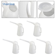 [Shamjina] Oil Jug with Spout Durable Oil Measuring Jug White Ergonomical Handle Leakageproof Oil Di