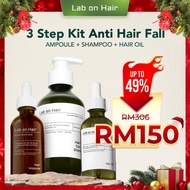 Lab On Hair 3 in1 Hair Oil + Shampoo + Ampoule - Membantu merangsang pertumbuhan rambut dan menguatk