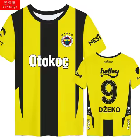Local Super Fenerbahce Team Dzeko Football T-shirt Men Women Fans Short Sleeve T Shirt 3D Printed Ch