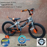 Unik sepeda anak laki 16 inch BMX usia 4 - 7 Tahun Murah