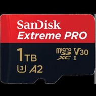 SanDisk Extreme Pro microSDXC 1TB, V30, U3, C10, A2, UHS-I, 200MB/s R, 140MB/s 記憶卡