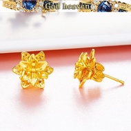 Bauhinia pierced earrings female 916 916gold flower earrings salehot