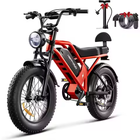 1500W Adult Electric Mountain Bike, 48V 18Ah Battery, 20 Tires, Up to 32MPH and 68+ Miles Range, 7-S
