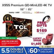 TCL X955 QD-Mini LED | 4K TV Google TV 85 98 inch | 144Hz VRR | HDR 5000 nits | Ultra Slim Design | IMAX Enhanced