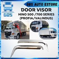 GSB Auto Hino Valindus 500 700 1 Set Chrome Door Visor High Quality Accessories Lorry Hino Chrome