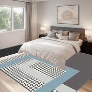 7 Sqm Bohemian Style Solid Color Rug, Crystal Velvet Plush 700g/Sqm, 5mm Thick Non-Slip Washable Car