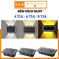 Solar WALL LIGHT 4 RAYS - 6 BEAMS - 8 YELLOW LIGHT BEAMS