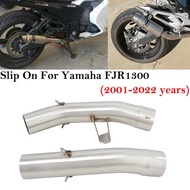 Slip On For Yamaha FJR1300 FJR 1300 2001 - 2022 Motorcycle Exhaust Escape Systems Modify Middle Doub