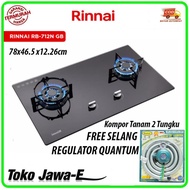 RINNAI RB 712NGBRinnai Kompor Gas Tanam 2 Tungku QUANTUM Selang Gas