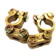 High Quality S-007 12V 50-85A Brass Battery Terminals Clamp Connector Positive + Negative - 1 Set