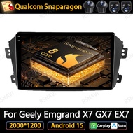 Android 15 Car Radio For Geely Emgrand X7 GX7 EX7 BT Autoradio AI Voice Navigation QLED Viedo Player